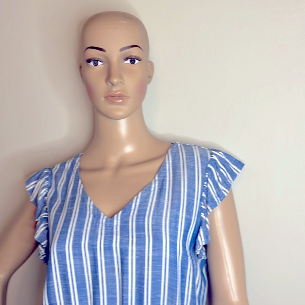 Loft Outlet large petite chambray casual sundress.